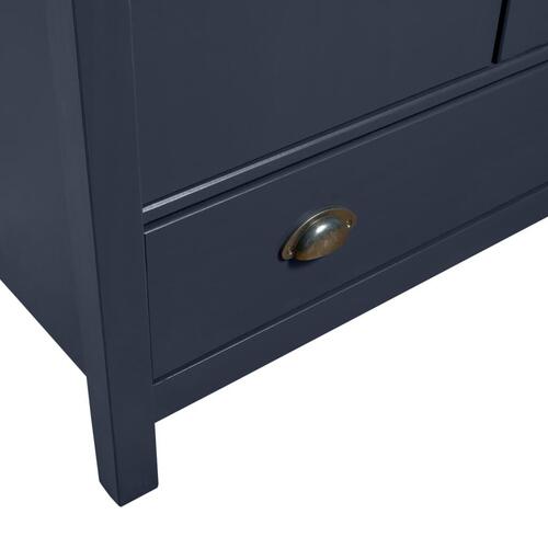 Klædeskab med 3 låger Hill 127x50x170 cm massivt fyrretræ grå