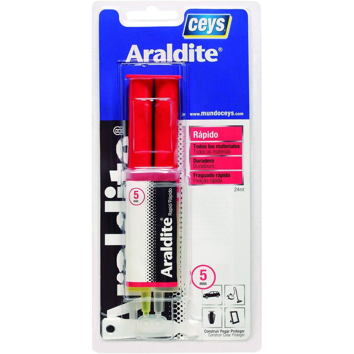 Ceys Araldite Hurtig epoxylim - 24 ml, 2-komponent sprøjte