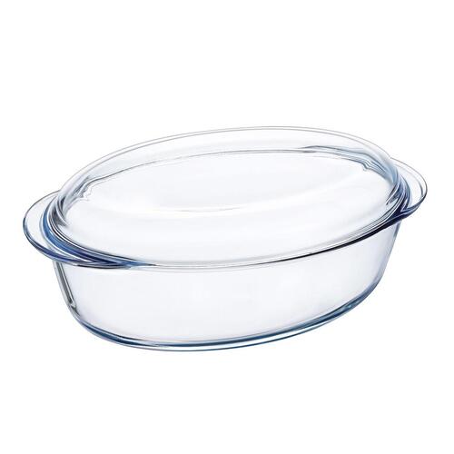 Ovn Fad Pyrex Classic Vidrio Gennemsigtig Glas 33 x 20 x 10 cm Med låg (3 enheder)