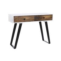 Konsol Metal Hvid Mangotræ 105 x 35 x 77 cm
