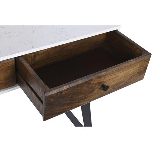 Konsol Metal Hvid Mangotræ 105 x 35 x 77 cm