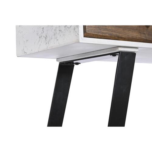 Konsol Metal Hvid Mangotræ 105 x 35 x 77 cm
