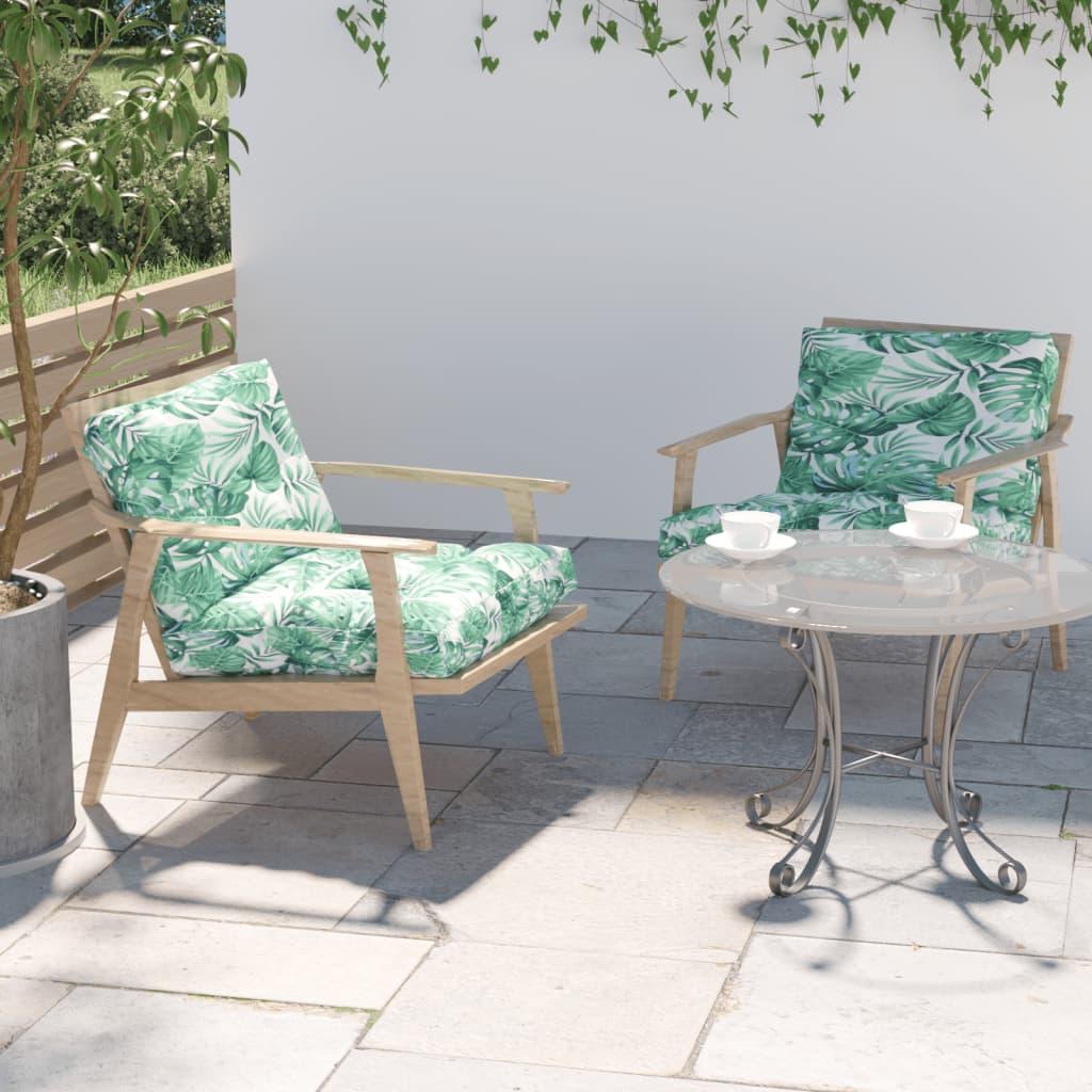 Pallehynder 2 stk. stof bladmønster billede