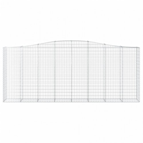 Buede gabionkurve - 9 stk. 400×50×160/180 cm i galvaniseret jern