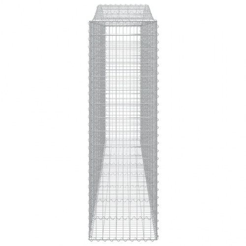 Buede gabionkurve - 9 stk. 400×50×160/180 cm i galvaniseret jern