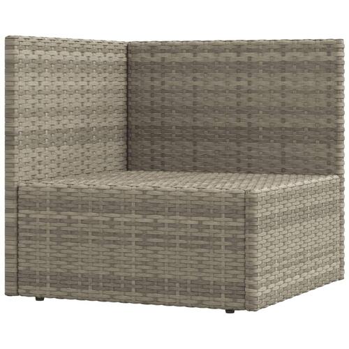 Loungesæt til haven 8 dele med hynder polyrattan grå