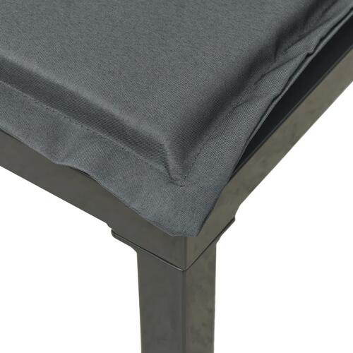 Hjørnemodul til havesofa med hynder polyrattan sort og grå