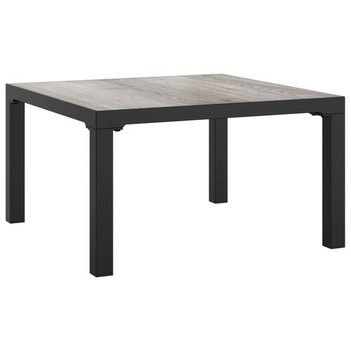 Sofabord til haven 55x55x31 cm DPC og stål grå