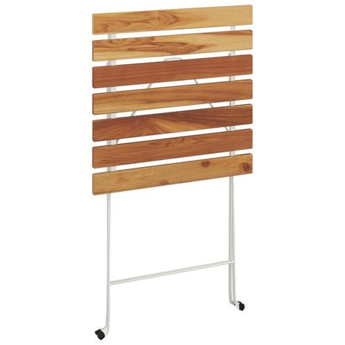 Foldbart bistrobord 55x54x71 cm massivt akacietræ og stål