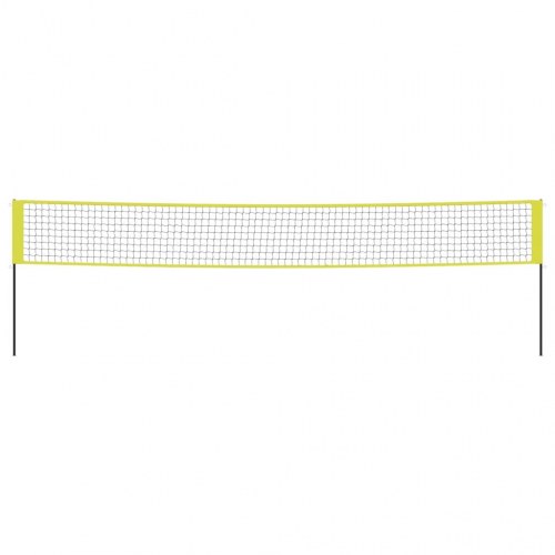 Volleyballnet 823x244 cm PE-stof gul og sort