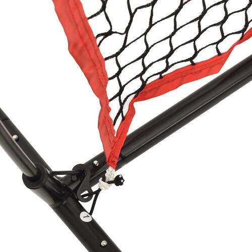 Bærbart baseballnet 183x105x183 cm polyester sort og rød