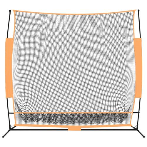Træningsnet til golf 215x107x216 cm polyester sort og orange