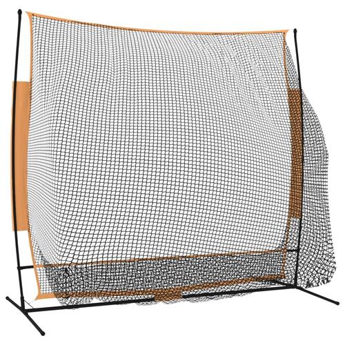 Træningsnet til golf 215x107x216 cm polyester sort og orange
