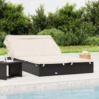 2-personers solseng foldbart tag 213x118x97 cm polyrattan sort