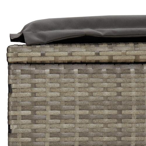 2-personers solseng foldbart tag 213x118x97 cm polyrattan grå
