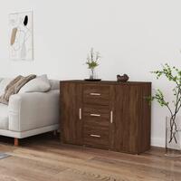 Skænk 91x29,5x65 cm konstrueret træ brun egetræsfarve
