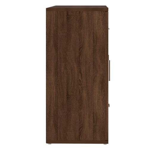 Skænk 91x29,5x65 cm konstrueret træ brun egetræsfarve