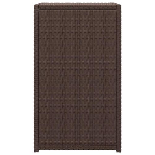 Sidebord 40x35x60 cm C-formet polyrattan brun