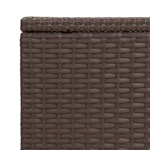 Sidebord 40x35x60 cm C-formet polyrattan brun