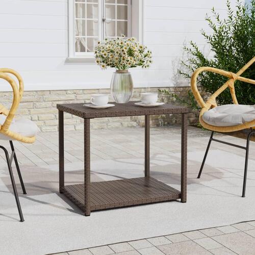 Sidebord 55x45x49 cm polyrattan brun