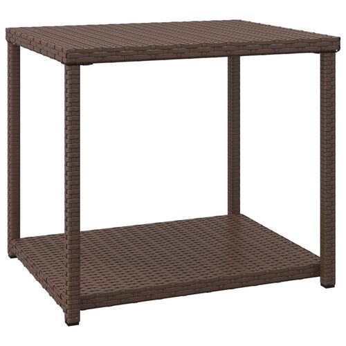 Sidebord 55x45x49 cm polyrattan brun