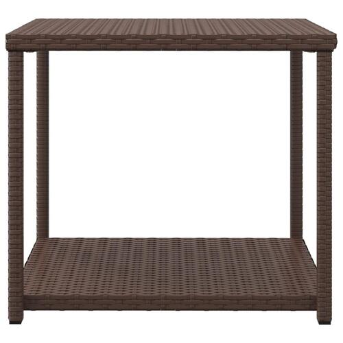 Sidebord 55x45x49 cm polyrattan brun