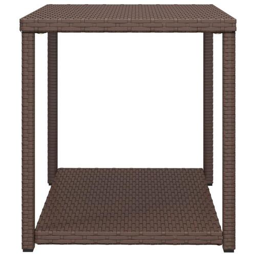 Sidebord 55x45x49 cm polyrattan brun