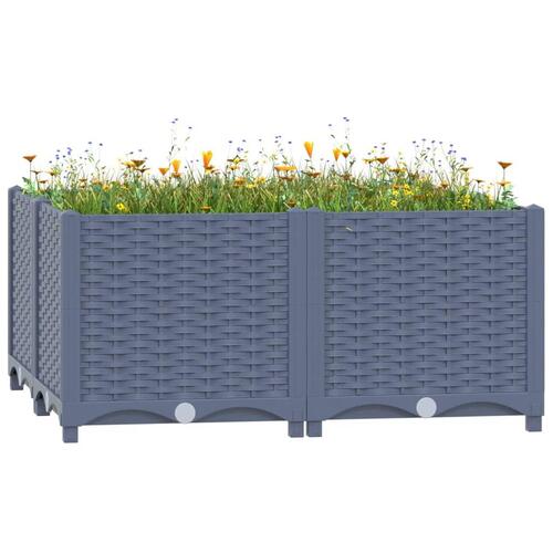 Højbed 80x80x38 cm polypropylen
