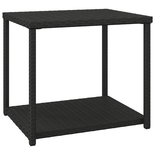 Sidebord 55x45x49 cm polyrattan sort