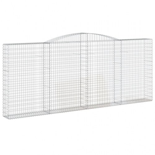 Buet gabionkurv 400x30x160/180 cm galvaniseret jern