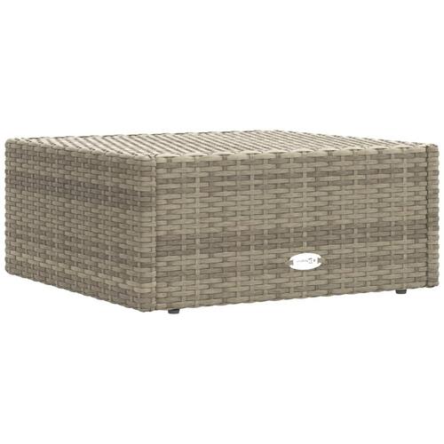 Loungesæt til haven 7 dele med hynder polyrattan grå