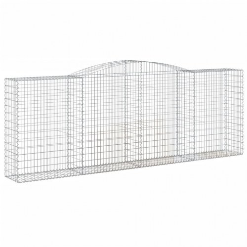 Buet gabionkurv 400×50×140/160 cm - galvaniseret jern