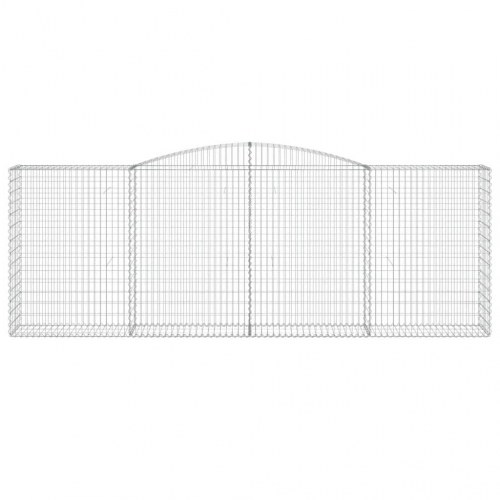 Buet gabionkurv 400×50×140/160 cm - galvaniseret jern