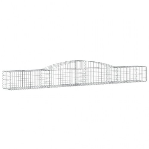 Buet gabionkurv 400×50×40/60 cm - galvaniseret jern
