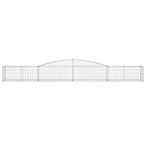 Buet gabionkurv 400×50×40/60 cm - galvaniseret jern