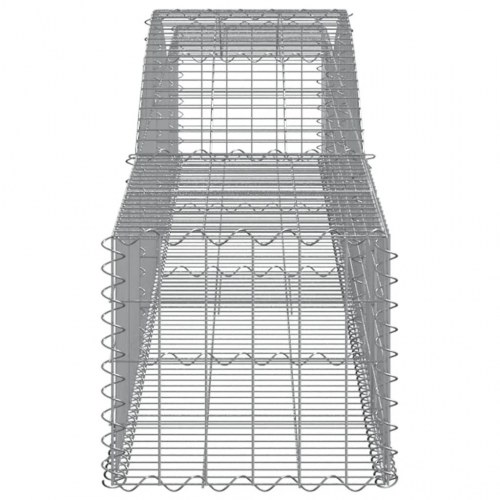 Buet gabionkurv 400×50×40/60 cm - galvaniseret jern