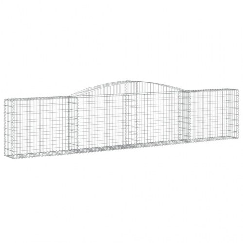 Buet gabionkurv 400×30×80/100 cm - galvaniseret jern