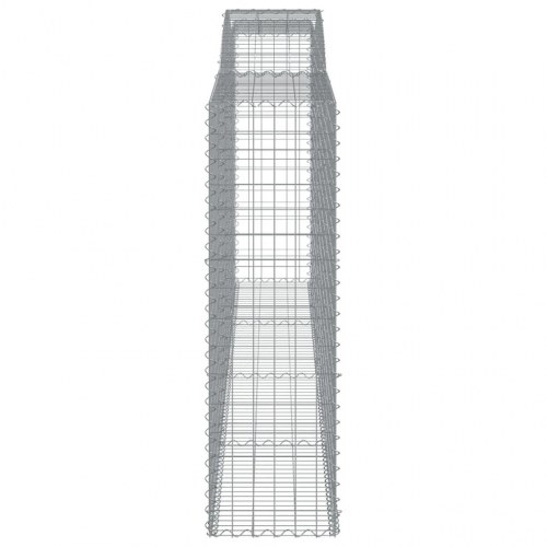 Buet gabionkurv 400×50×160/180 cm - galvaniseret jern