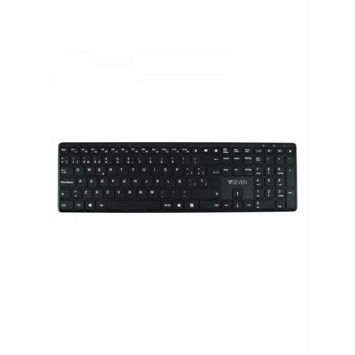 Bluetooth-tastatur V7 KW550ESBT Spansk qwerty Spansk Sort