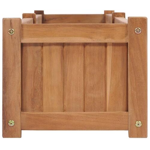 Hævet plantekasse 200x30x25 cm massivt teaktræ