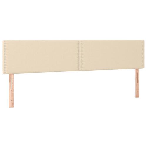 Kontinentalseng med madras 180x200 cm stof cremefarvet
