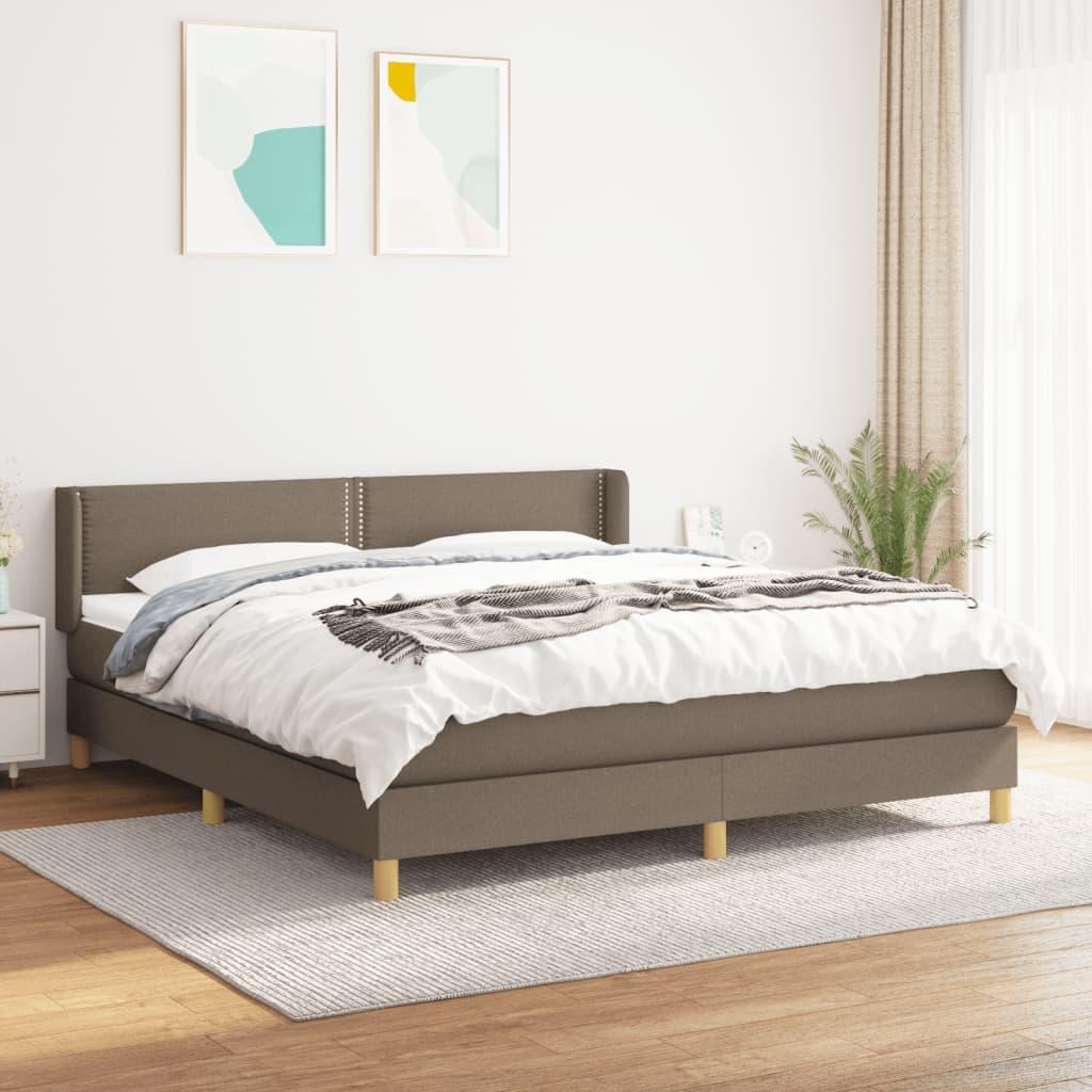 Kontinentalseng med madras 180 × 200 cm - stof gråbrun