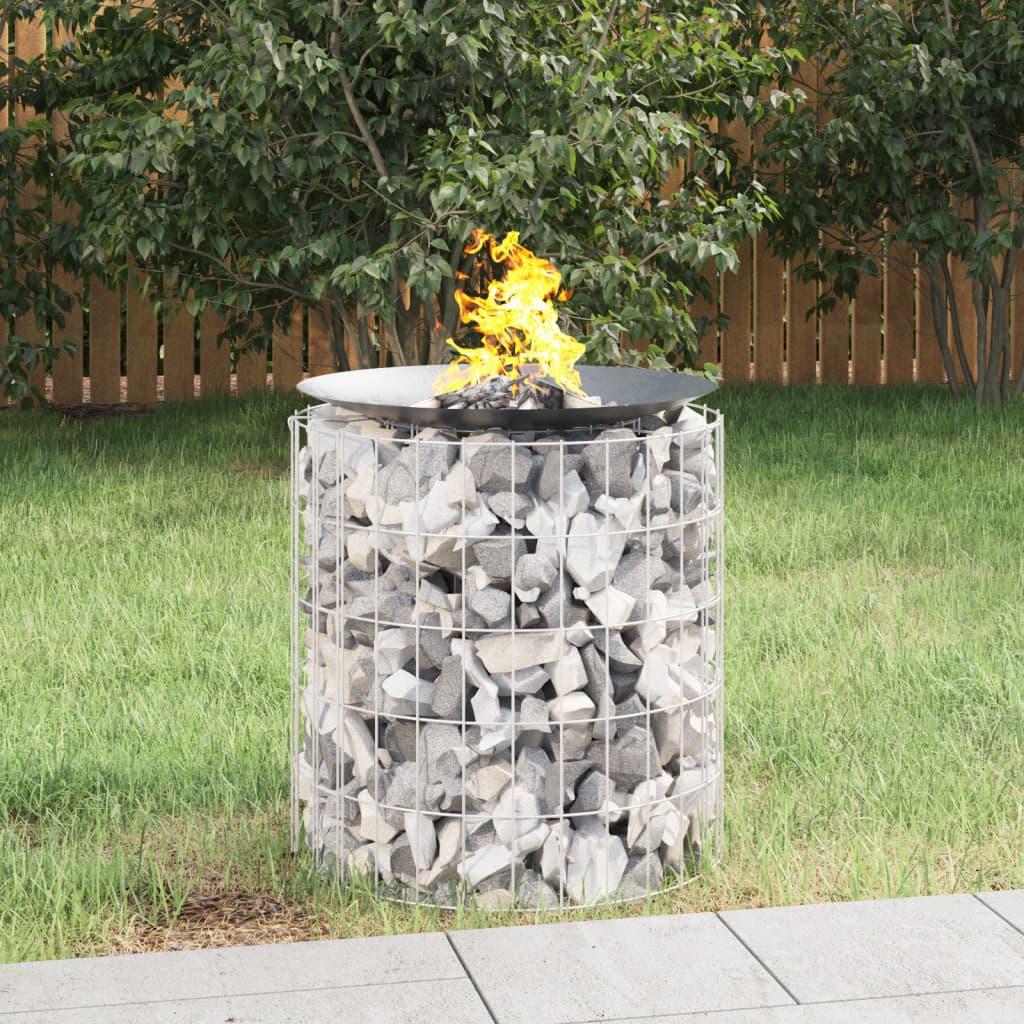 Gabion-bålkurv Ø 50 cm galvaniseret jern billede