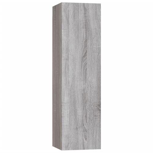 Væghængte tv-skabe 2 stk. 30,5x30x110 cm grå sonoma-eg