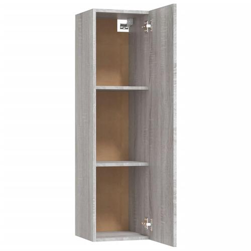 Væghængte tv-skabe 2 stk. 30,5x30x110 cm grå sonoma-eg