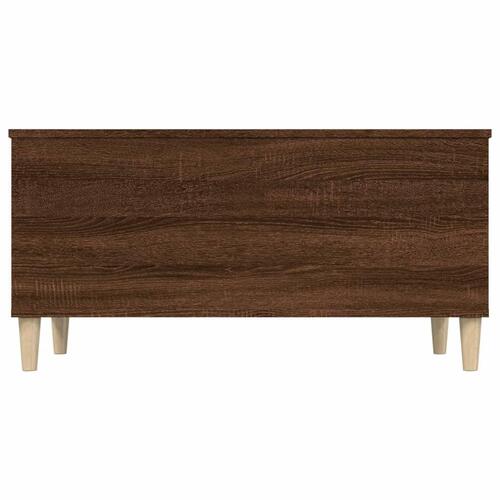 Sofabord 90x44,5x45 cm konstrueret træ brun egetræsfarve
