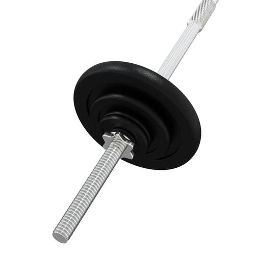Vægtstang med skiver 60 kg