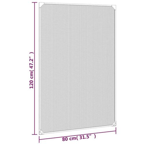 Magnetisk insektnet til vinduer 80x120 cm hvid