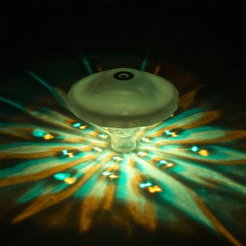 LED-undervandslampe diamantformet 10,5x8,5 cm