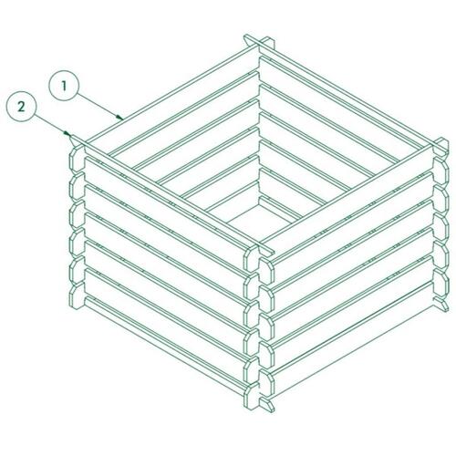 kompostbeholder træ 650 l 6070480